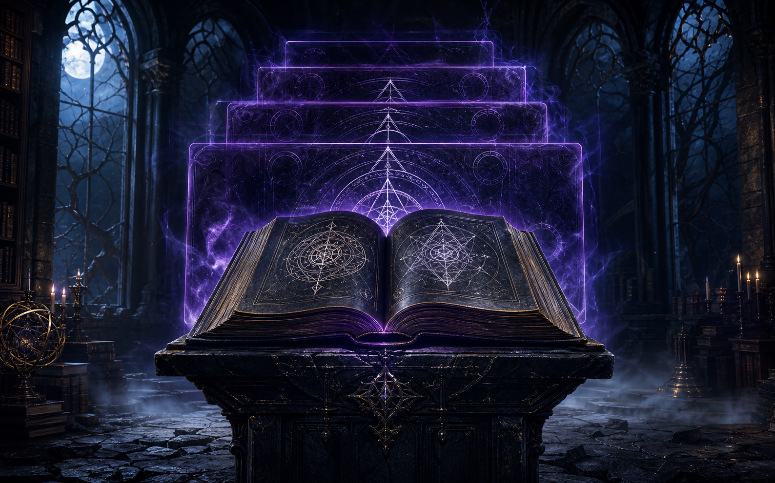 Eigene redaktionelle Illustration für den Book of Shadows-Slot-Ratgeber